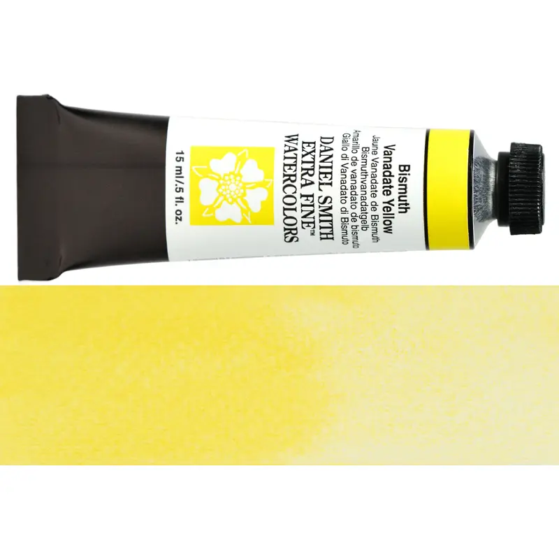 Daniel Smith Extra Fine Watercolor, 15 mL, Bismuth Vanadate Yellow